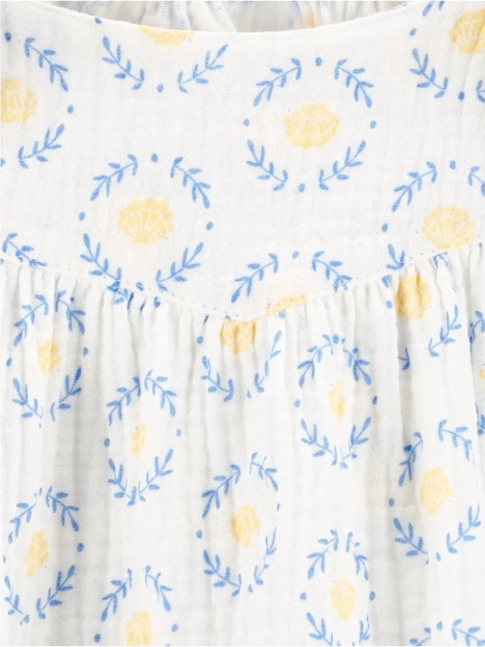 Carter's Yellow and White Floral Ruffle Baby Girl Bubble Romper